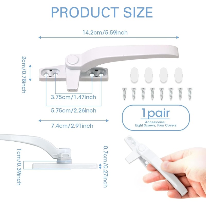 Glass Window Lock Handle 2Pcs  - Furniture Hardware Supply 评论和价格