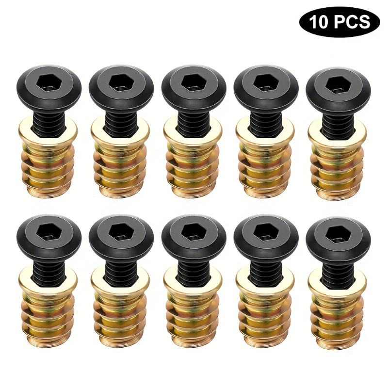 10PCS Threaded Inserts Nut Com - Furniture Hardware Kit 评论和价格