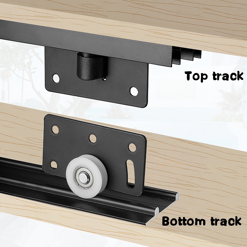 2 Sets Sliding Closet Door Rol - Furniture Hardware Kit 评论和价格