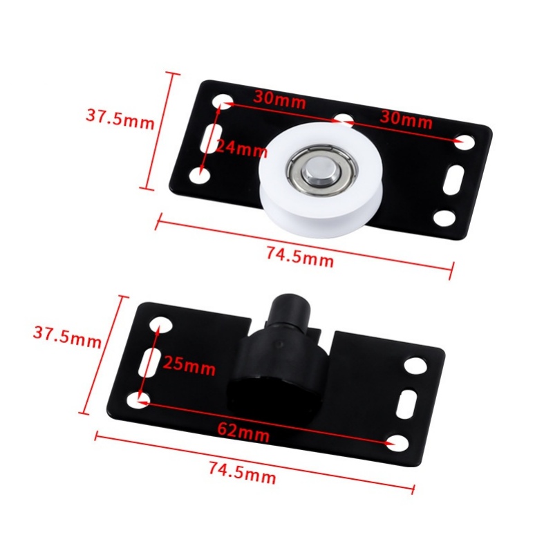 2 Sets Sliding Closet Door Rol - Furniture Hardware Kit 评论和价格