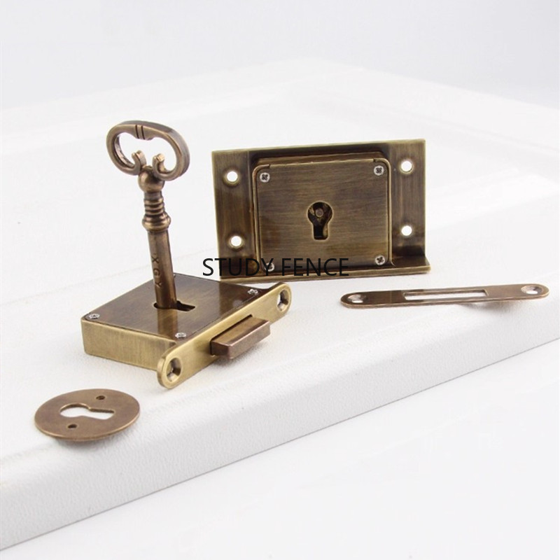 1PC Antique Metal Drawer Lock  - Furniture Hardware Lock 评论和价格