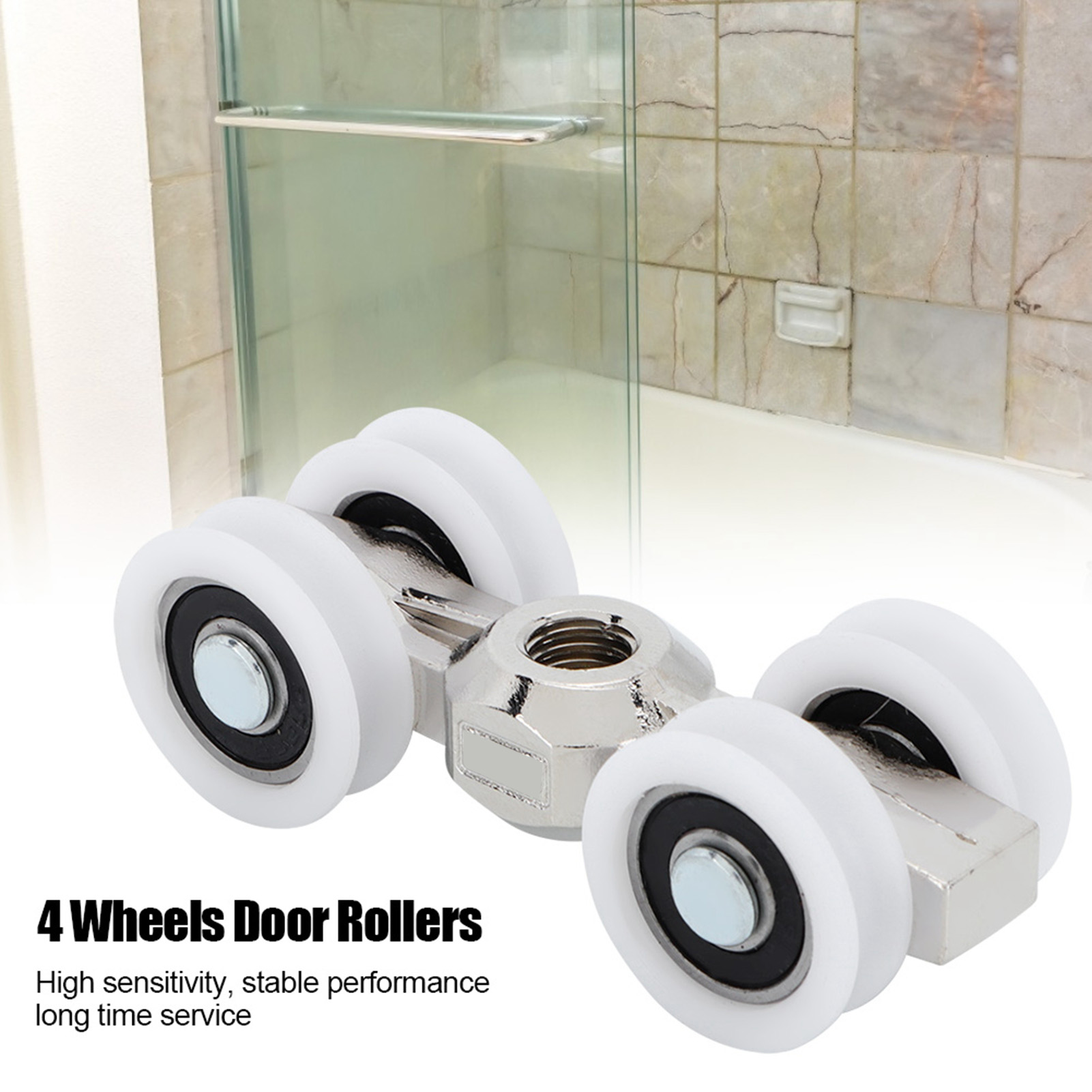 4 Wheels Sliding Door Roller B - Furniture Hardware Kit 评论和价格