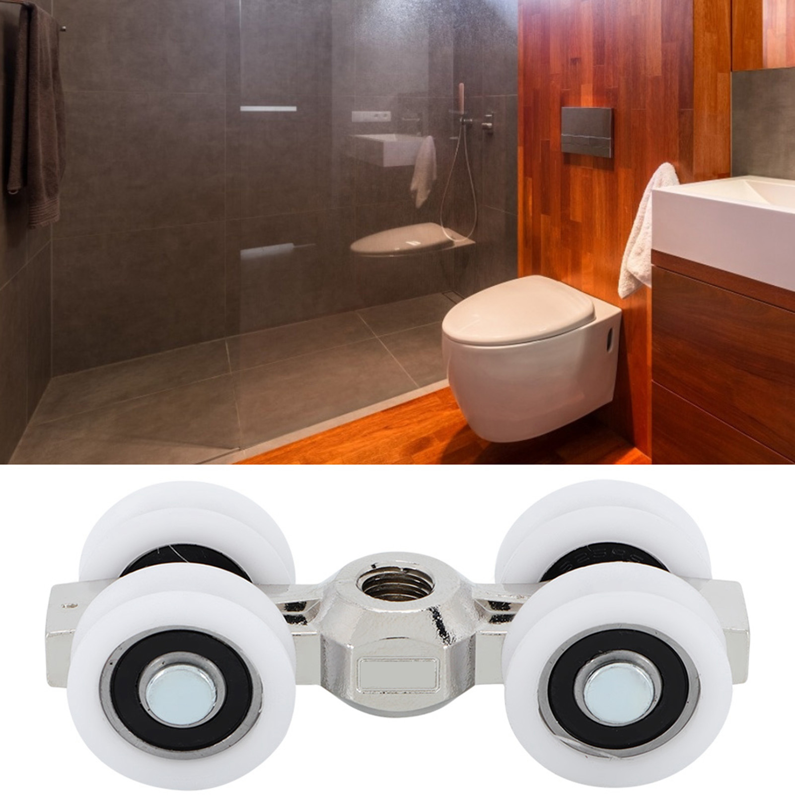 4 Wheels Sliding Door Roller B - Furniture Hardware Kit 评论和价格